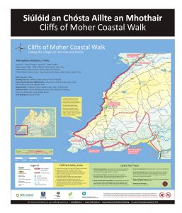 Cliffs of Moher walking map, outdoor activity scenery, reconnect