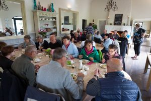 Tour Group Eating, visitors experiences the Burren, Holidays
