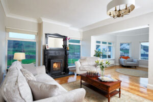 Relaxing lounge, open fires, Sea View House Doolin