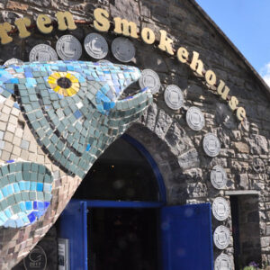 Salmon Mosaic at the Burren smokehouse, salmon, seafood