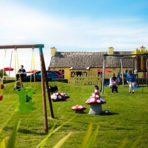 Outdoor children's play area at Stonecutter's Kitchen, family friendly restaurant