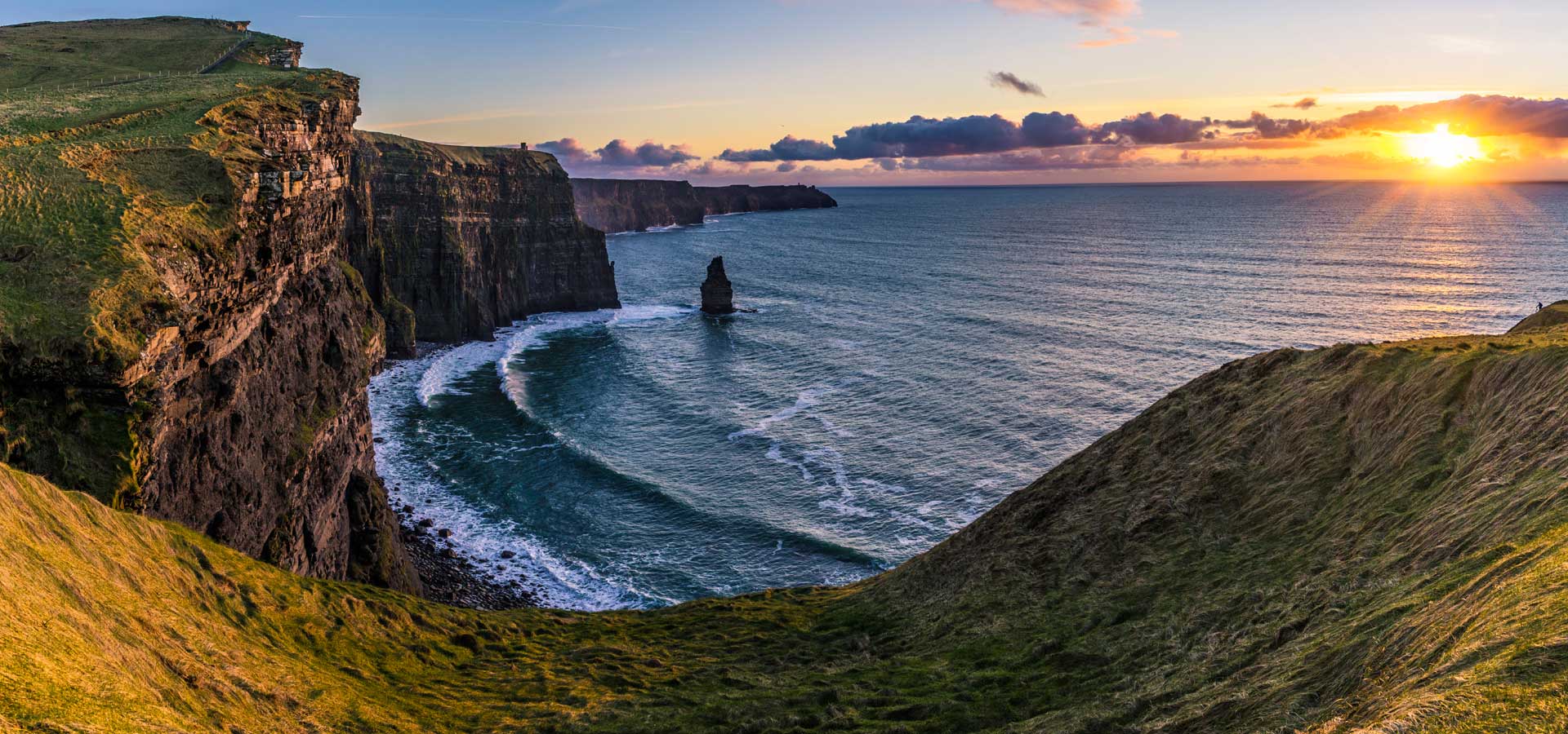 Sunset at the Cliffs of Moher, reconnect, adventure, romantic